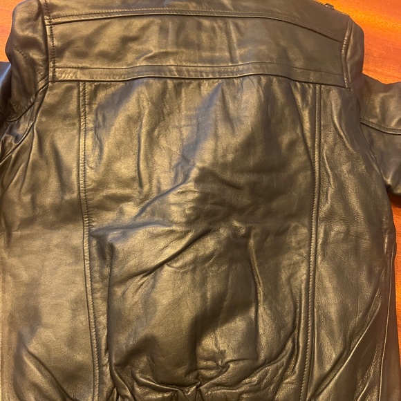 Genuine Leather Black Moto Jacket w/ Hood • New • Real Leather - Picture 6 of 13
